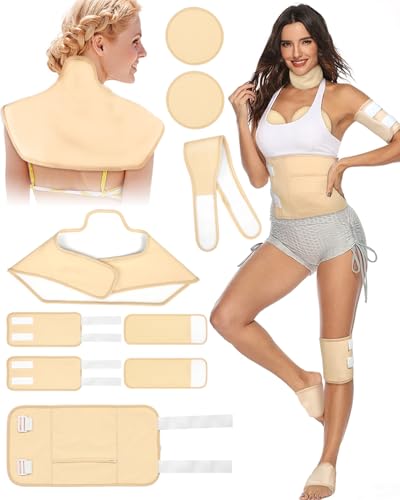 rizinusöl packung kit 9pcs wiederverwendbare organische wraps für hals schulter knie füße