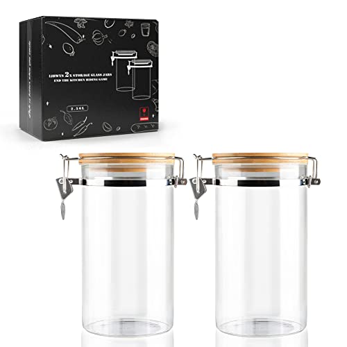 libwys luftdichte vorratsgläser kaffeebehälter glaskontainer mit bügelverschluss 2er set