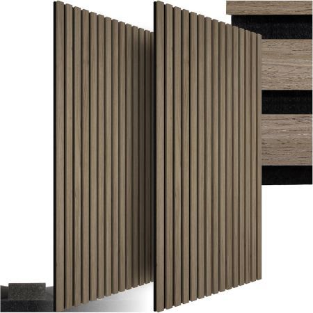 tectake 3D akustikpaneele 2er set holz optik 120 x 60 cm für 54,99 