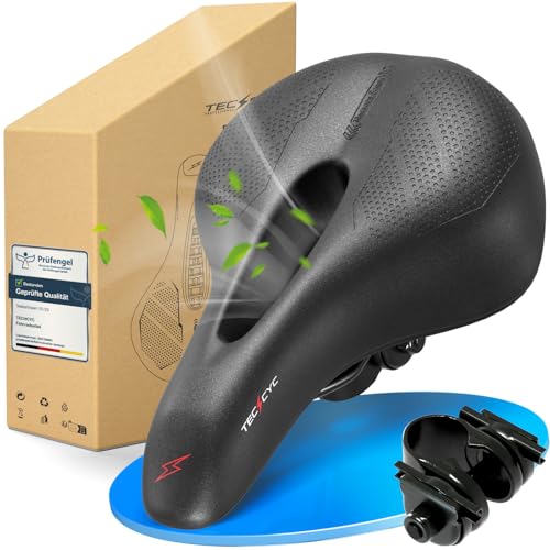 TECHCYC Fahrradsattel ergonomisch, memoria-schaum für maximalen Sitzkomfort Damen Herren
