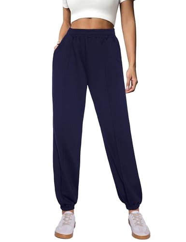 demegimi jogginghose damen high waist lang baumwolle baggy sporthose sweatpants