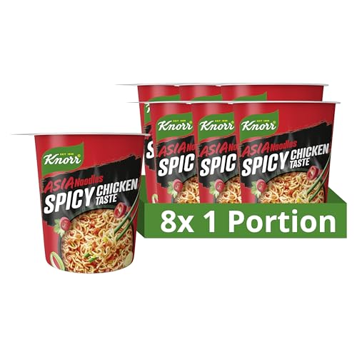 knorr asia noodles instant nudeln spicy chicken 8x 64 g fertig in 3 minuten