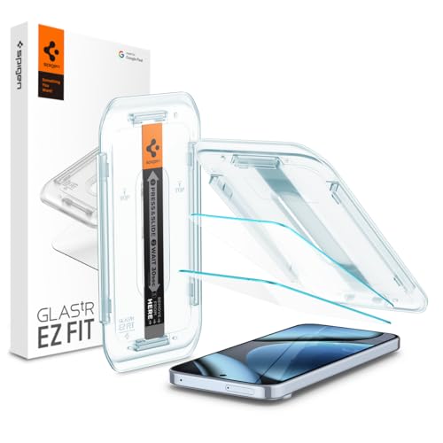 spigen glas.tr ez fit displayschutz kompatibel mit google pixel 9 10, 2er pack, kratzfest