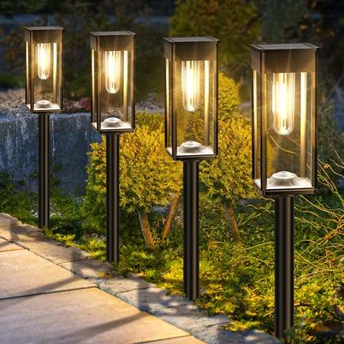 solarlampen für außen garten, bitpott solarleuchten mit langer arbeitszeit