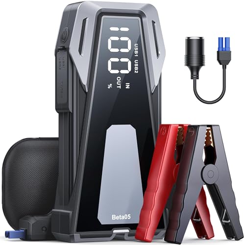 jump starter power bank 5000 a für 12 v auto, led lampe, 10 l diesel