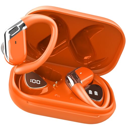 chalvh Bluetooth Kopfhörer sport kabellos in ear mit CVC8.0 50H IPX7 USB-C hellorange