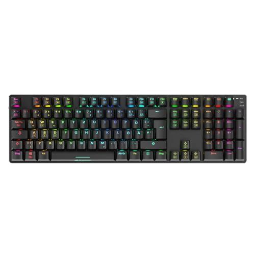 Sharkoon SKILLER SGK36W Wireless Gaming-Tastatur DE, Huano Red, RGB, 2,4 GHz