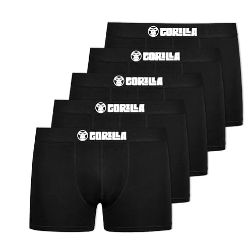 cotton castle herren boxershorts schwarz 5er pack baumwolle größe m