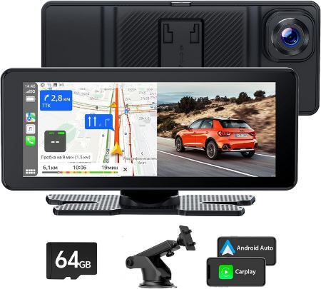 volam 6,86 zoll carplay screen kompatibel mit apple carplay und android 2,5k kamera