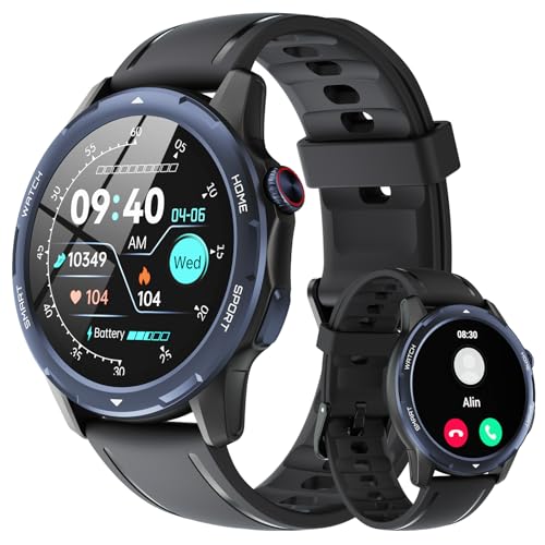 gerpeng smartwatch mit telefonfunktion, 1,32 touchscreen, ip68 wasserdicht, fitnessuhr für android ios