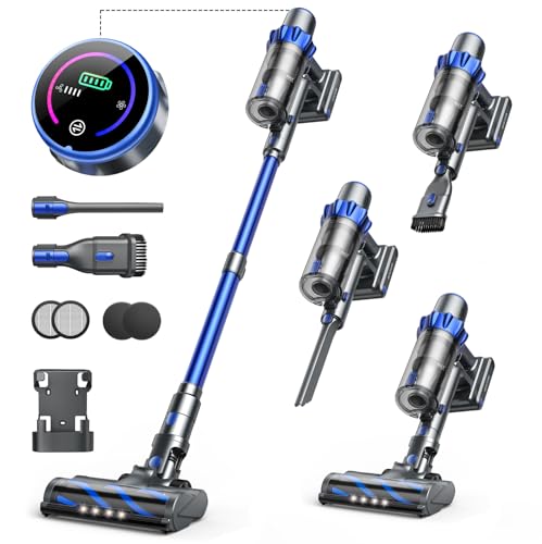 inteture kabelloser staubsauger 40000pa 450w mit touchscreen und 55 minuten laufzeit