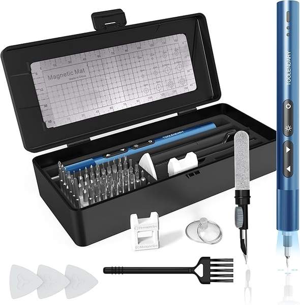 Produktbild: 66-in-1 Mini Schraubendreher-Set, wiederaufladbar mit 56 Bits, Kopfhörer Reiniger