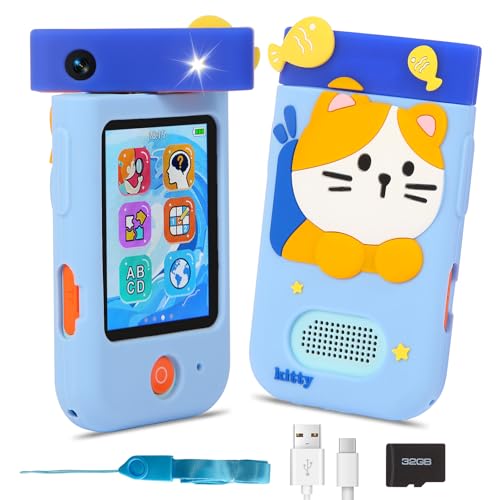 kinderkamera zueokai spielzeug smartphone ab 3 jahre 180 drehobjektiv 32GB karte