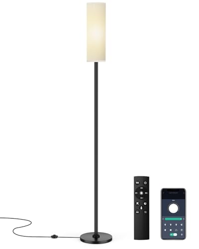 bototek stehlampe modern für wohnzimmer, minimalistischer lampenschirm 65''