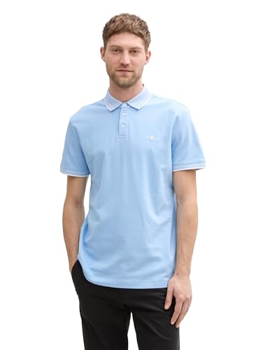 t-shirt slim fit schwarz mit stretch von tom tailor, größe s