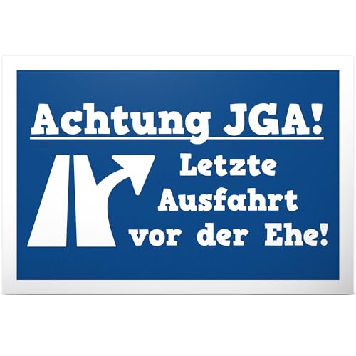Produktbild: dankedir! jga letzte ausfahrt vor ehe schild 30 x 20 cm party dekoration accessoires