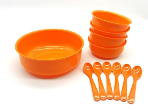 schüsselset orange kindergeschirr plastikgeschirr für camping picknick outdoor