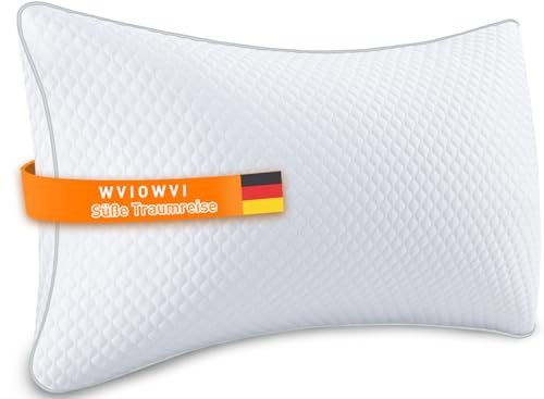 wvio wvi kopfkissen 40x80 nackenstützkissen, mikrofaser kühlend, antiallergisch, waschbar