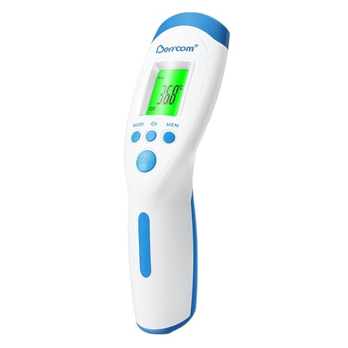 Berrcom Fieberthermometer kontaktlos für Babys und Erwachsene Infrarot digital 3 Farben Fieberalarm