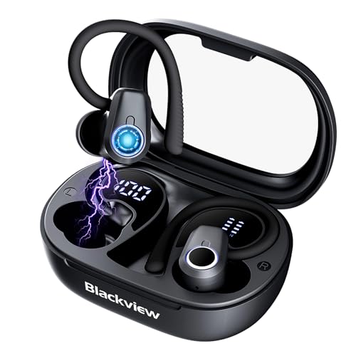 Bluetooth Kopfhörer Sport schwarz, in Ear kabellos, IP7 wasserdicht, 50 Std Spielzeit