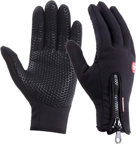 UPhitnis fahrradhandschuhe herren winter, touchscreen handschuhe damen, wasserdicht, winddicht