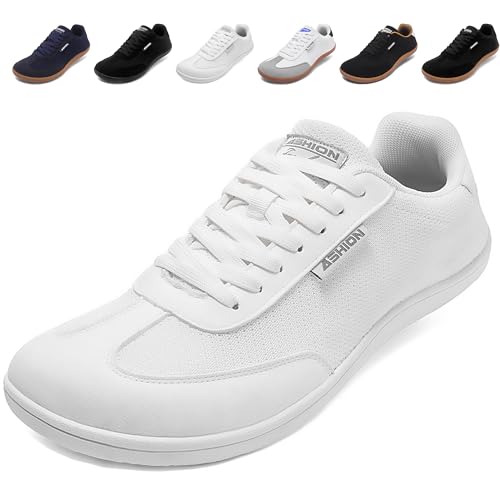 barfußschuhe damen herren ashion minimalistische traillaufschuhe weiß 44 eu