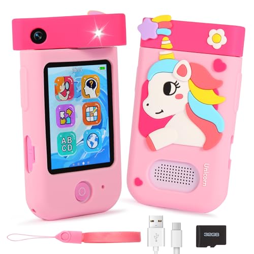 kinderkamera zueokai mit 180 drehobjektiv und 32GB karte für 3-8 jährige