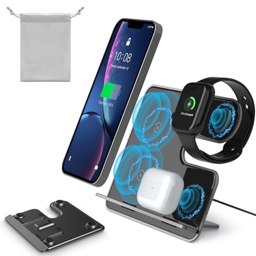 15W wireless charger Qoosea, faltbar induktion ladestation für iPhone Samsung Xiaomi