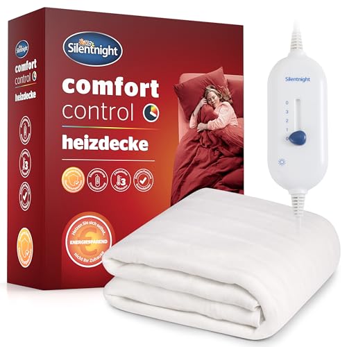 silentnight komfort kontrolle heizdecke 140x150cm mit 3 heizstufen waschbar