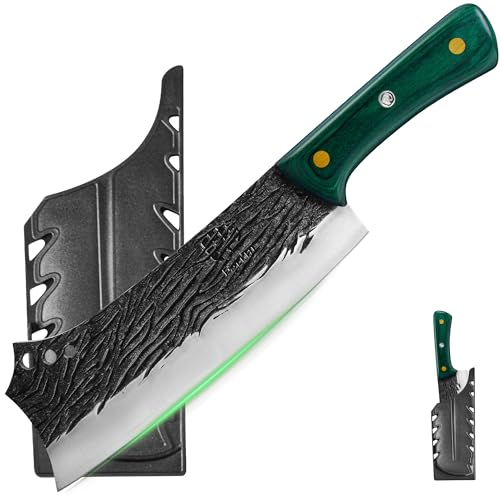 Butcher Knife FULLHI handgeschmiedet 8,3 Zoll Hochkohlenstoffstahl Fleischbeil schwarz
