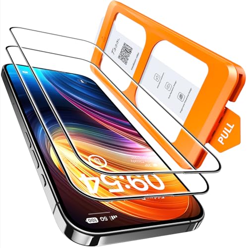 tocol tempered glass für iPhone 16 Plus, iPhone 15 Plus, 9H, kratzfest, blasenfrei