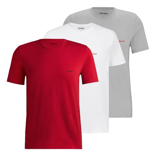 hugo t-shirt triplet rn 10268102 960open schwarz m
