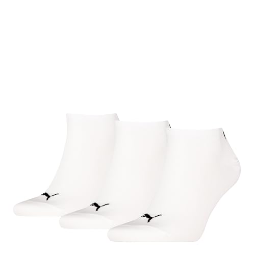 PUMA Unisex Sportsocken 3 Paar Kurzsocken Sneaker Socken Weiß Größe 35-38
