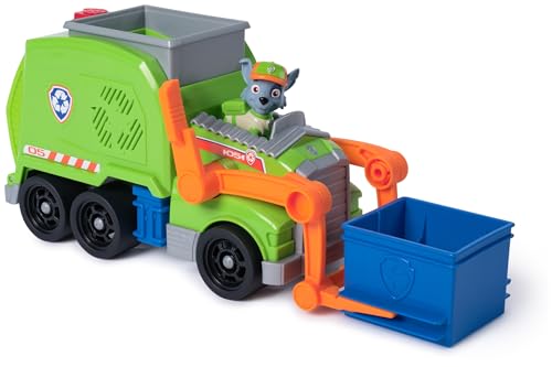 PAW PATROL Recycling-Truck Extragroß mit Rocky Figur und Verwandlungsfunktion