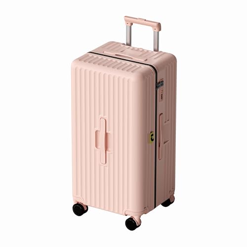 koffer trolley hartschalen reisekoffer mit 4 rollen 68cm 75l rosa TSA