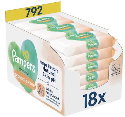 pampers harmonie protect & care feuchttücher 792x ab 21,38 euro statt 33 euro