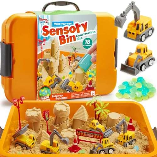 Klever Kits magic sand set mit zaubersand und 18 zubehörteilen für kinder