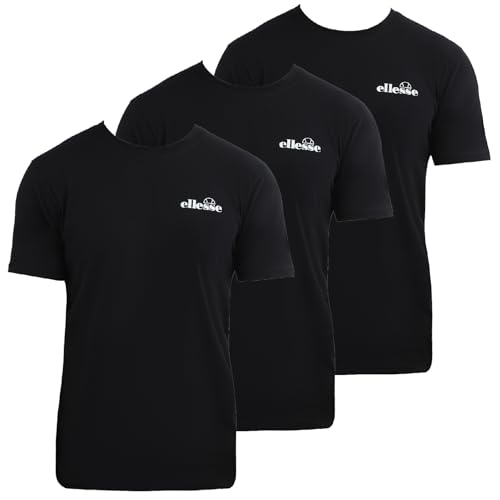ellesse t-shirt herren azzini 3er pack schwarz gr. s