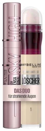 Produktbild: schwarze wimperntusche maybelline lash sensational sky high mascara + concealer nr. 01 light
