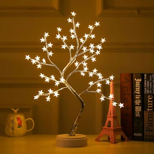 led lichterbaum lecone, bonsai baum licht warmweiß, 60 led deko innen, usb-batteriebetrieben