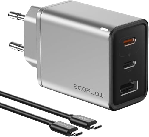 usb-c ladegerät 65w ecoflow, 2x usb-c, 1x usb-a, 100 w kabel inkl.