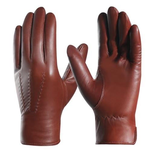 Herren Lederhandschuhe kaschmirgefüttert, Komfort, Harssidanzar GMEU006