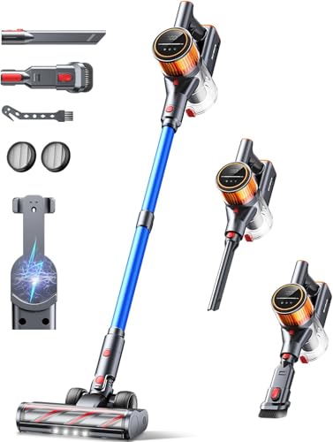cordless vacuum cleaner 550 w 45000 pa 60 min laufzeit mit ladestation leicht und leise