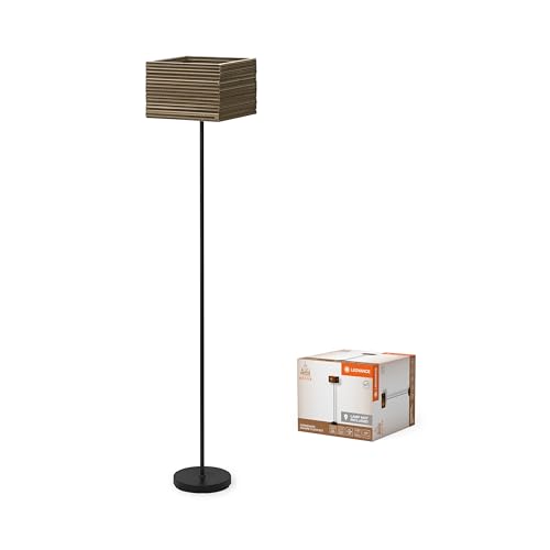 Produktbild: ledvance standleuchte cardboard square braun e27 1600 mm höhe nachhaltige montage