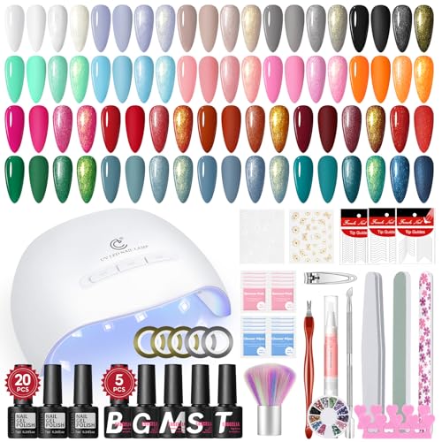 coscelia nagel set mit led lampe - 20 farben uv nagellack maniküre set