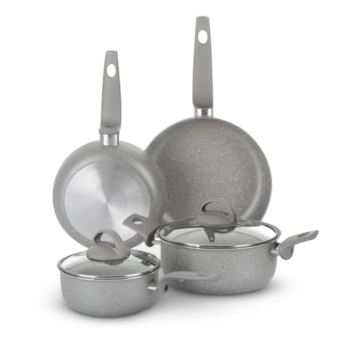 kasanova töpfe set antihaftbeschichtet für traditionelle kochfelder, 6 teilig, made in italy
