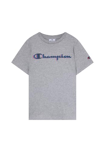 champion Jungen t-shirt big logo grau 5-6 jahre