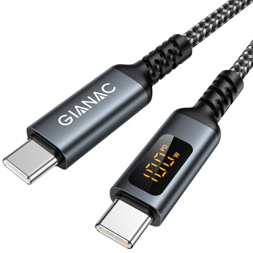 Entdecken Sie das 100W USB-C Kabel (1M) für blitzschnelles Laden! Perfekt für iPhone 15, MacBook und Galaxy-Geräte. Mit LED-Display für einfache Nutzung.