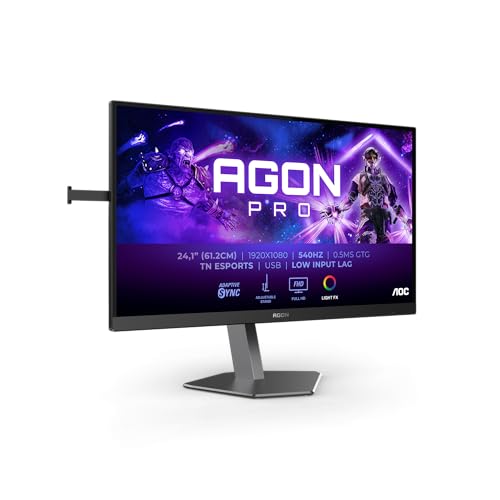 aoc agon pro ag246fk 24,1 zoll monitor displayport usb hub schwarz/grau