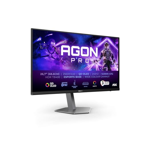 aoc agon pro 27 zoll qhd oled monitor 240 hz 0,03 ms freesync g-sync hdr400